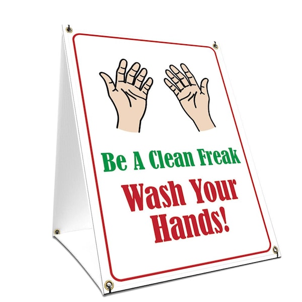 OSHA Notice, 36" Height, Coroplast, 24" x 36", Be A Clean Freak, Be A Clean Freak